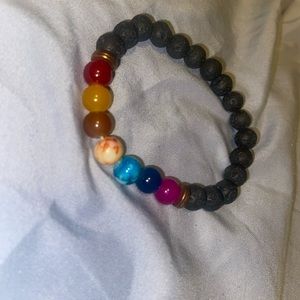 Multiple color moon rock bracelet
